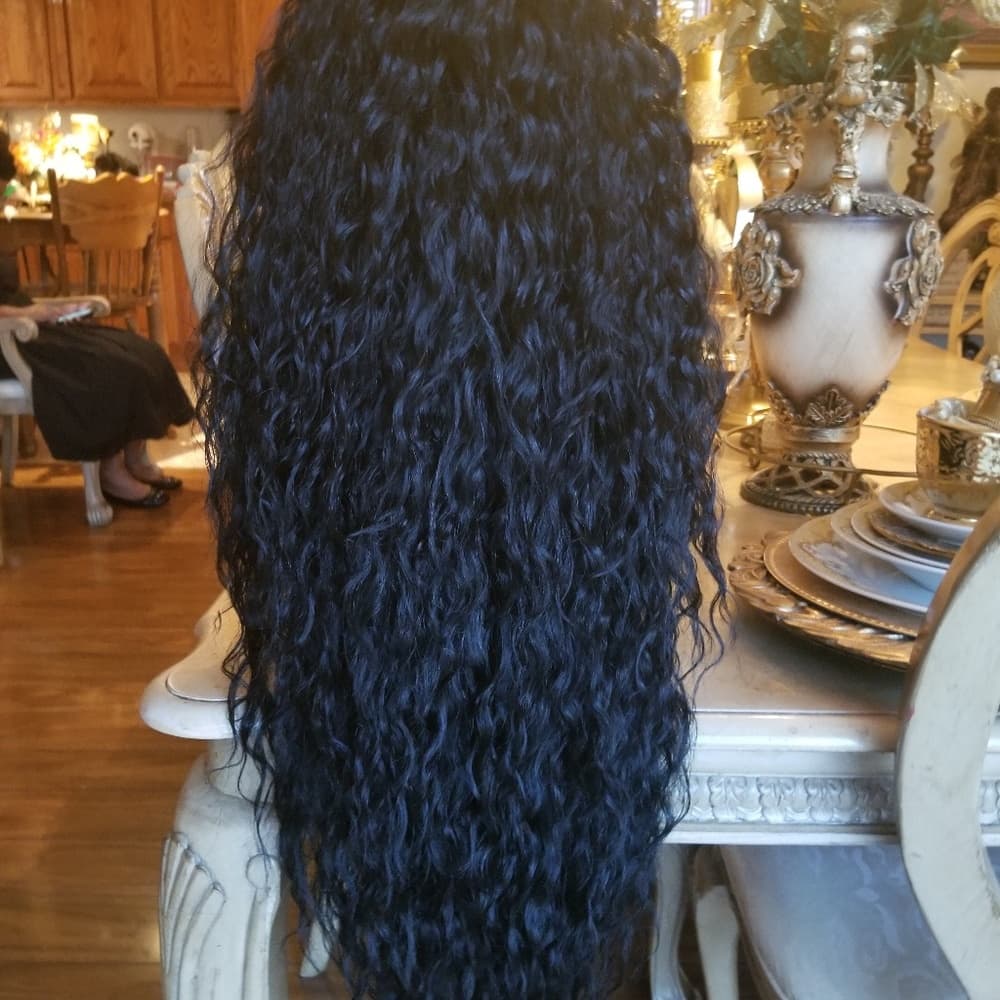Black Curly Lace Front Wig
