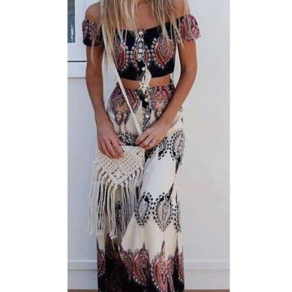 Two Piece Outfit Totem Print