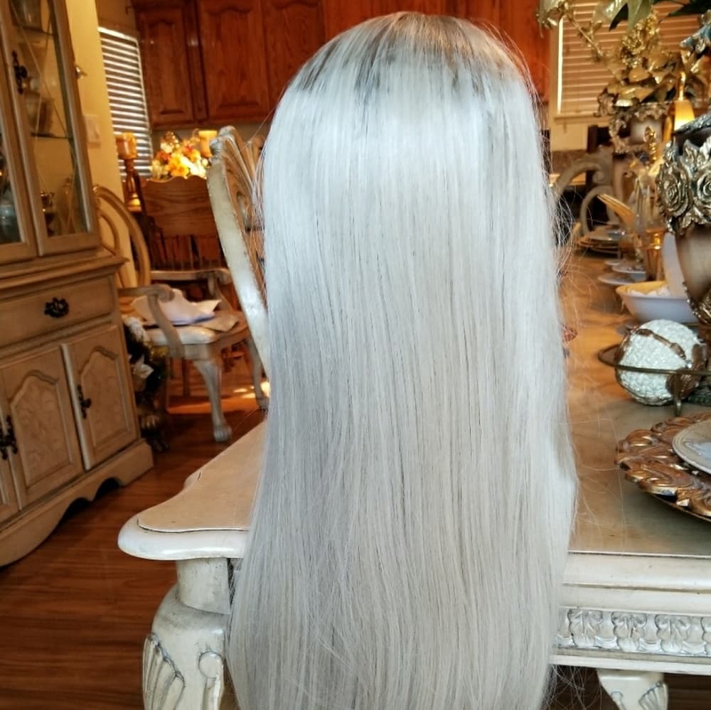 White Blonde Lace front Wig