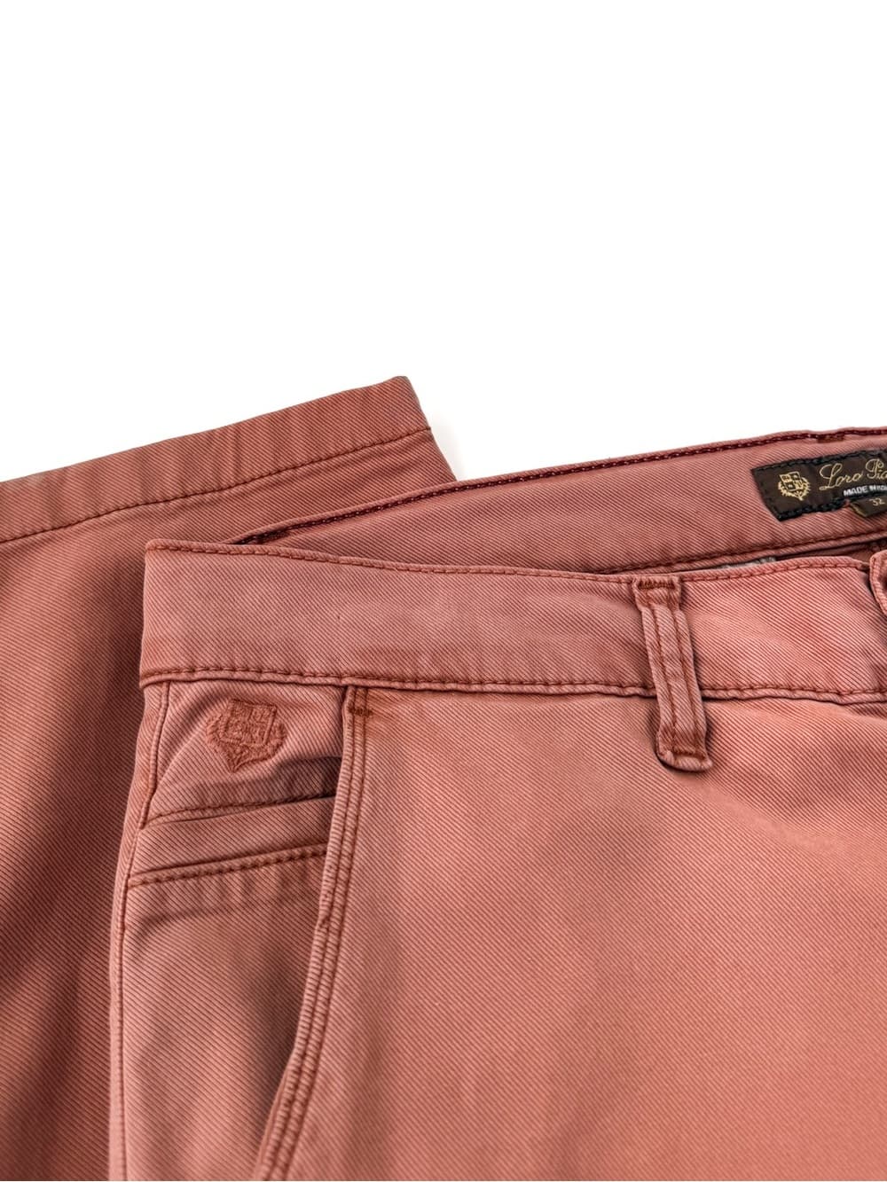 Loro Piana Slim Fit Chino Pants Mens 32 Dusty Rose Made in Italy