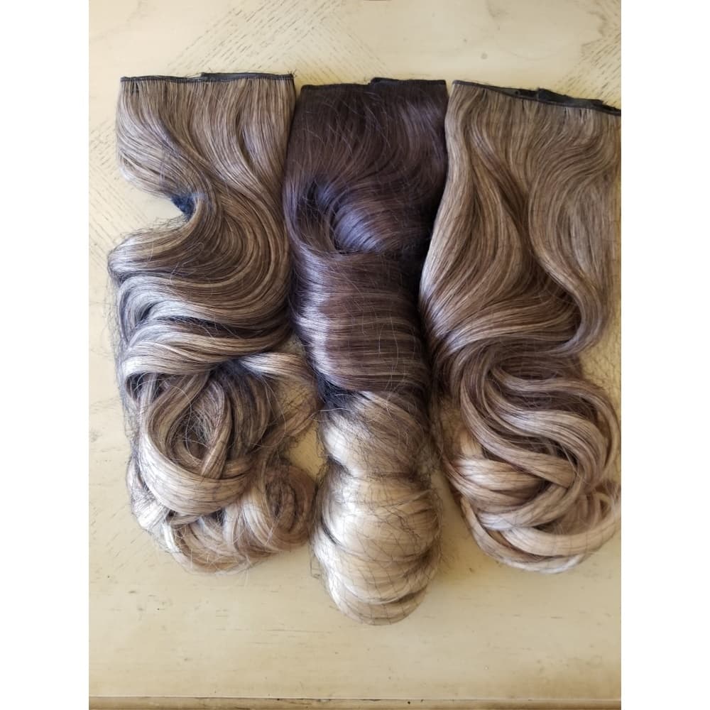 (3) One Piece Brown Blonde Clip in Extension