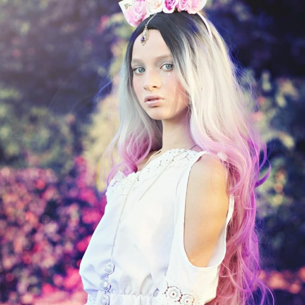 Ombre Black Gray Pink