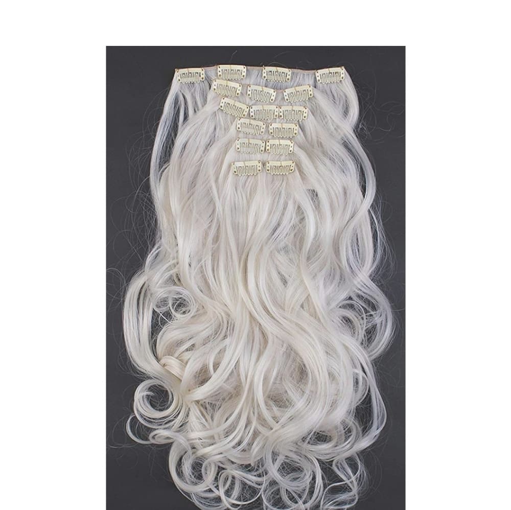 Platinum Blonde Full Head clip in Extension