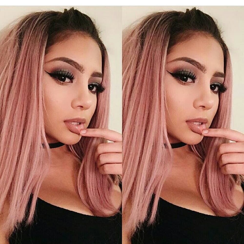 Ombre Pink Lacefront Wig