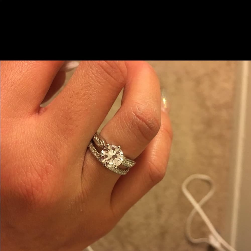 18k Rose Gold Plated 1.5ct Heart and Arrows Ring