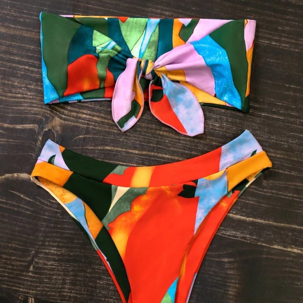 Boho Leopard print animal monokini One piece Swim