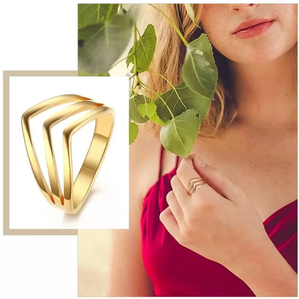 Stainless Steel Rose Gold Beauty Ring