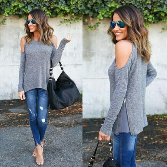 Gray Beauty Top