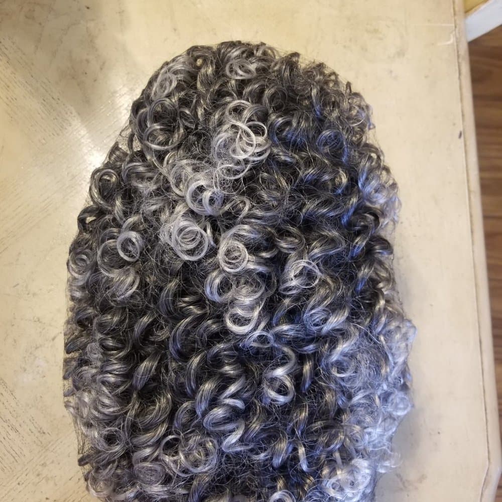 READY to Ship Today- Gray Black Afro Big Curly Full Wig!!