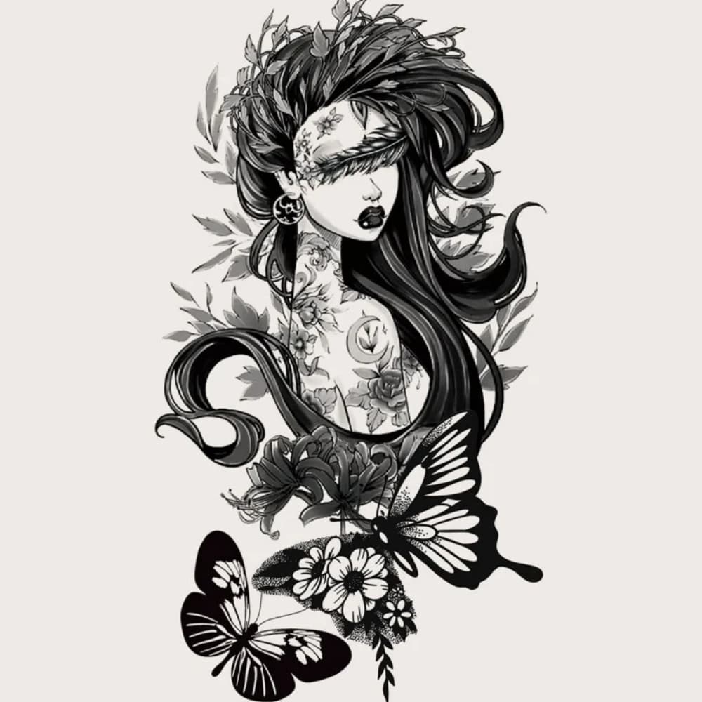 Sexy Women Body Art Temporary Tattoo