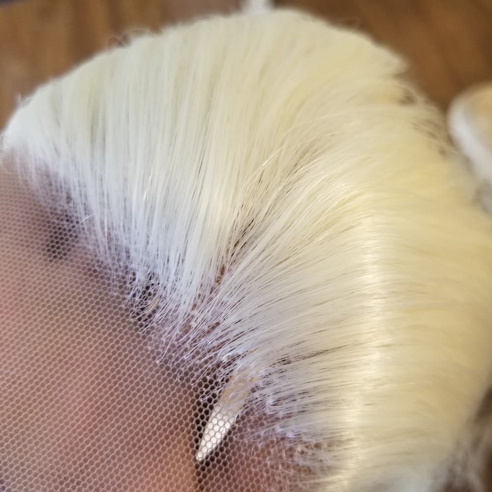 White Blonde Wavy Lace Front Wig 22-24 inches