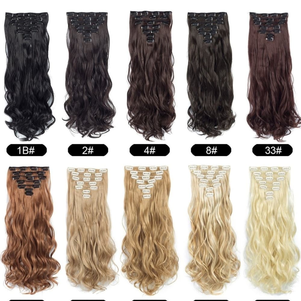 Blonde Wavy Full Head Clip in Extension #613