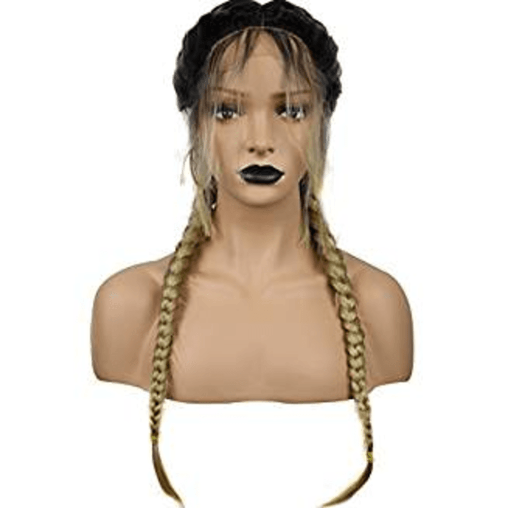 Ombre Blonde Braided Lacefront Wig