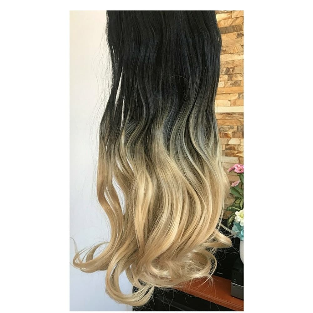 Black/Blonde Full Head Clip in Extension