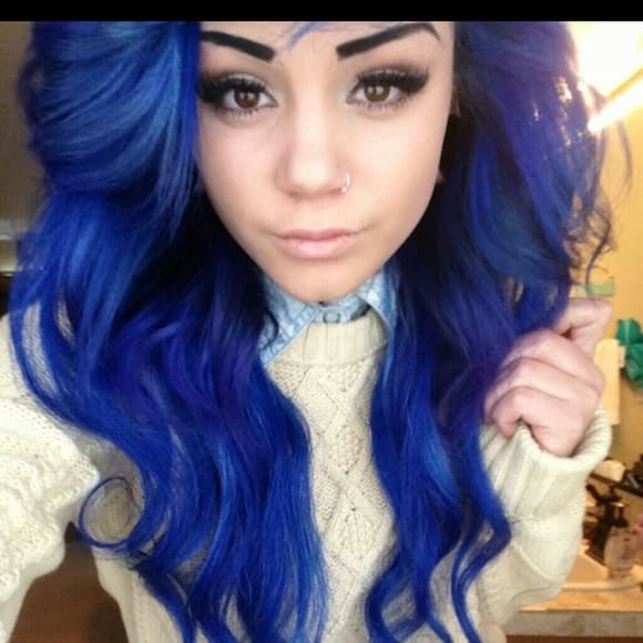 Blue Body Wave Lace Front Wig 20-24 inches