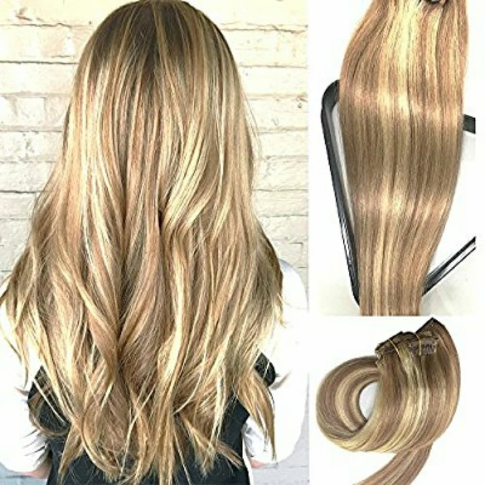 Balayage Ombre Long Hair Clip Extensions #12/613