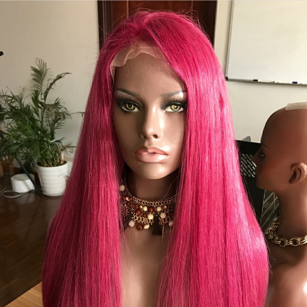 Dark Pink Beauty Lace Front Wig