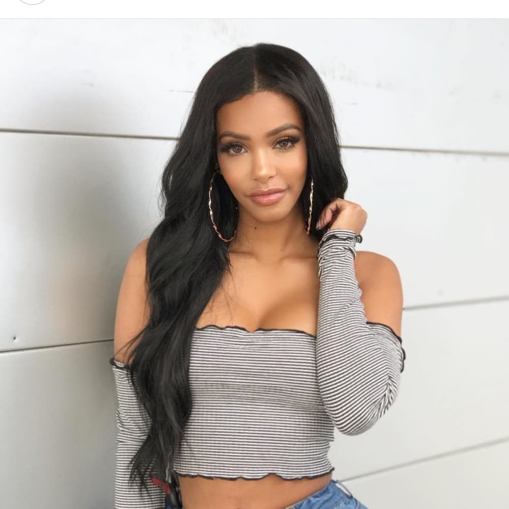 Black Layered Straight Body Wave Lace Wig