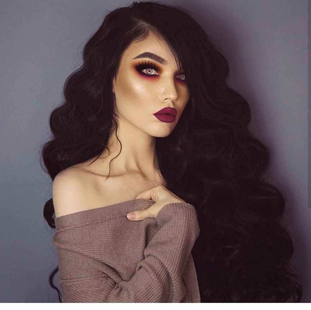 Dark Brown Wavy Lace Front Wig