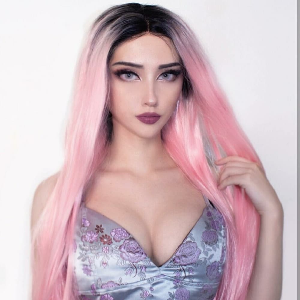 Ombre Pink Beauty LaceFront Wig Wig 22-24inches