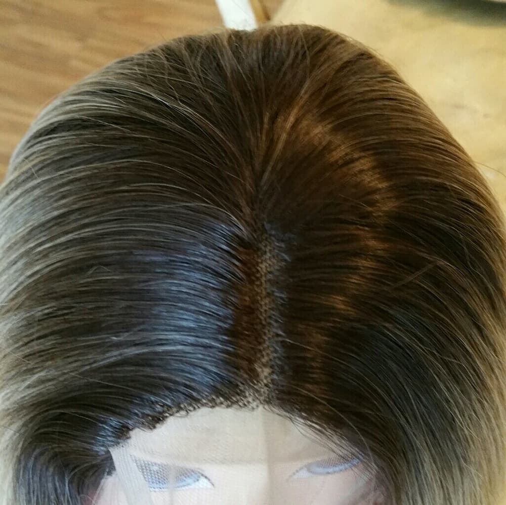 Ombre Blonde Human Hair Beauty Lace Front Wig
