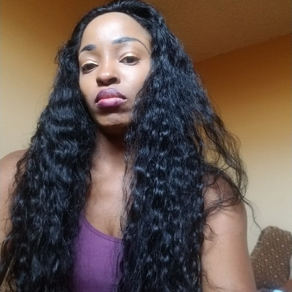 Virgin Wavy Human Hair Lacefront Wig 22-24 inches