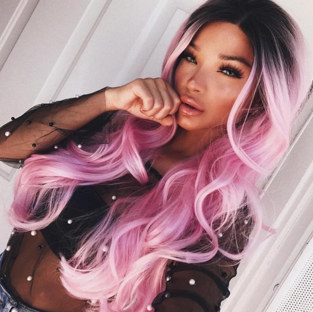 Ombre Pink Beauty Lace Front Wig