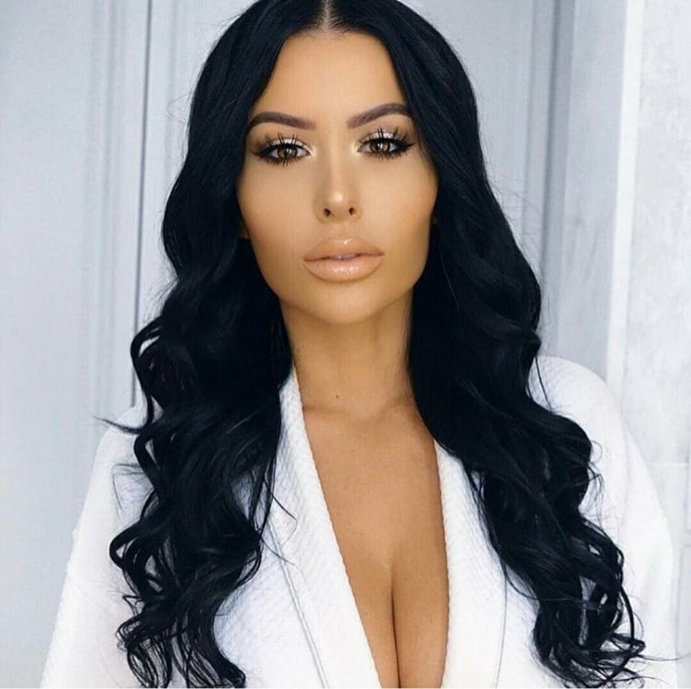Black Wavy LaceFront Wig 22-24 inches!!
