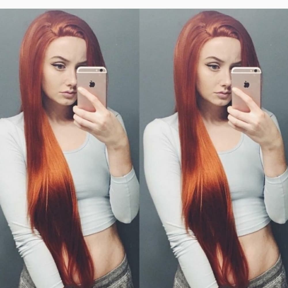 Copper Red Lace Front Wig