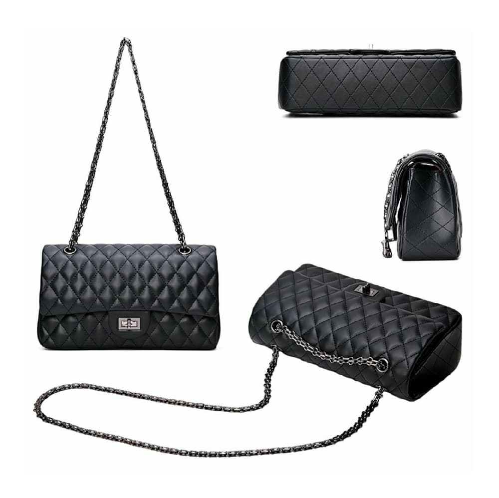 Designer Handbag Lambskin Classic Quilted Grained