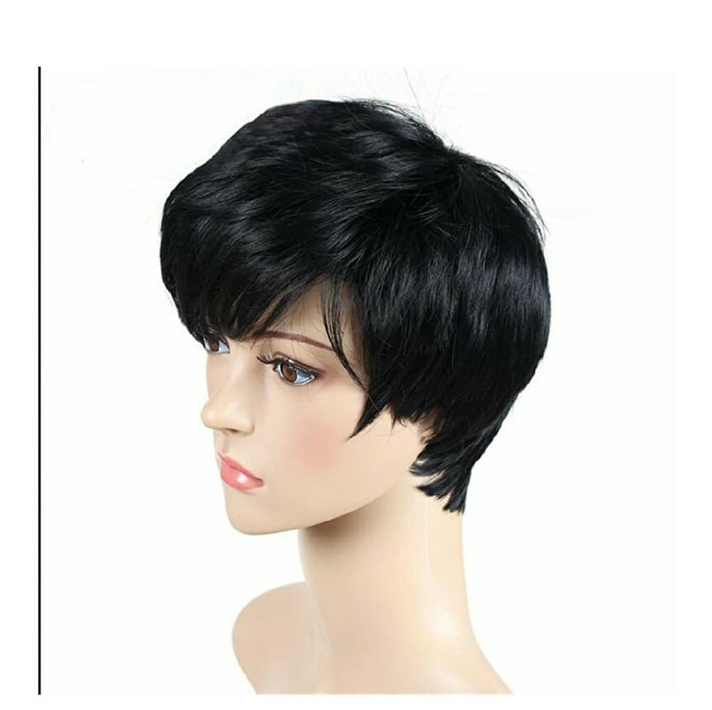 Black Short Heat Resistant Wig