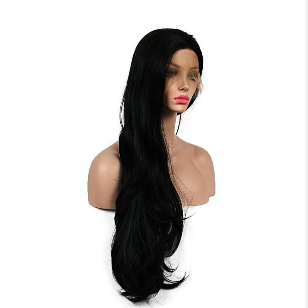 Black Layered Straight Lace Front Wig 24-26 inches