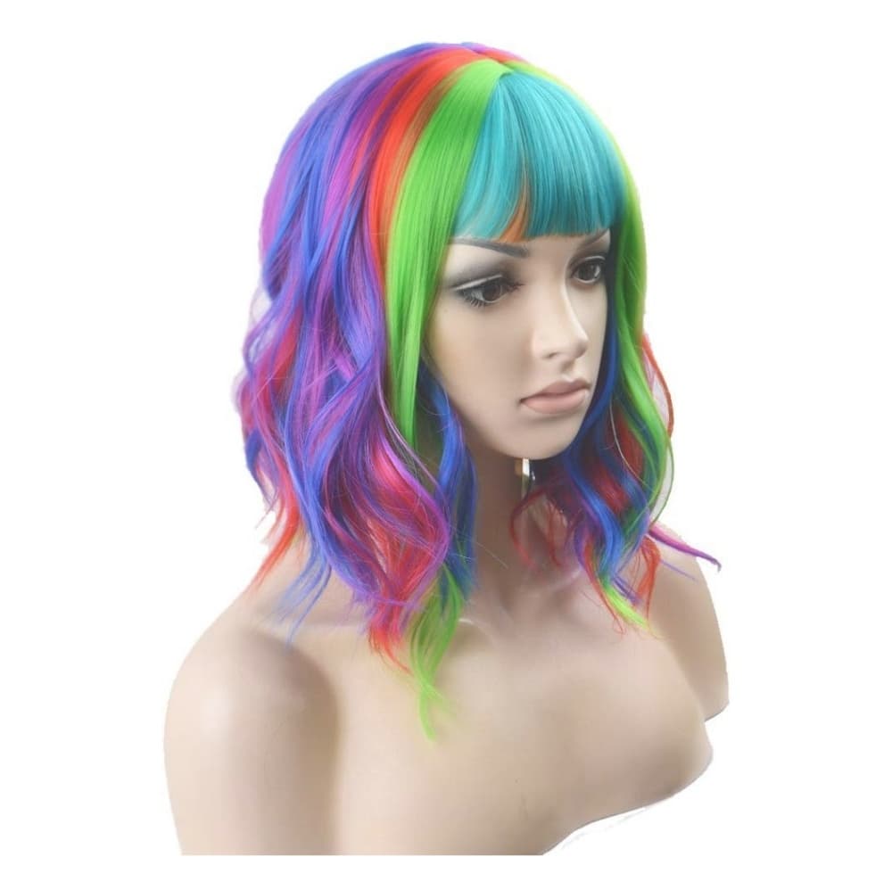 Rainbow Beauty Human Hair Blend Wig