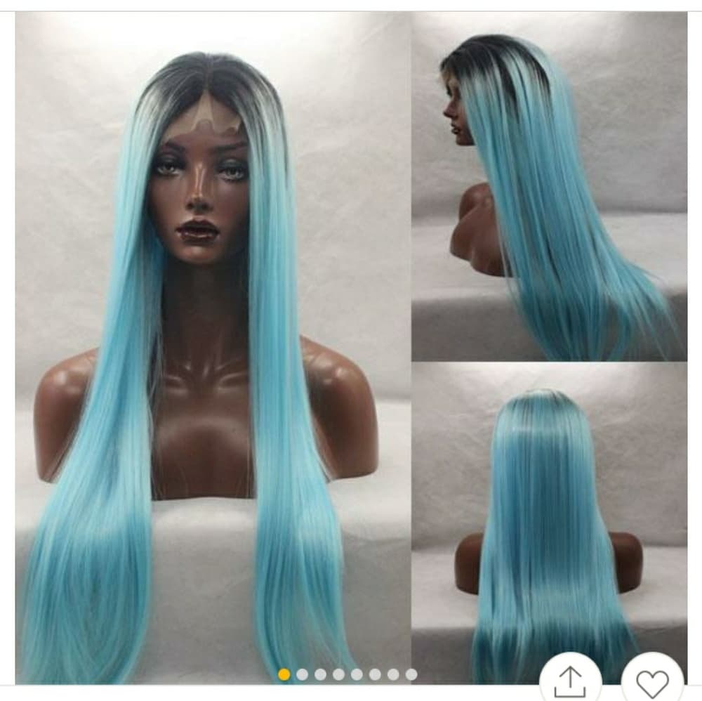 Ombre Blue Beauty Lace Front Wig