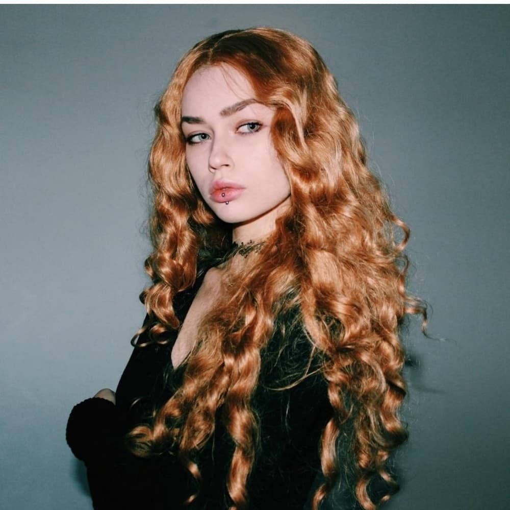Red Orange Lace Front Wig