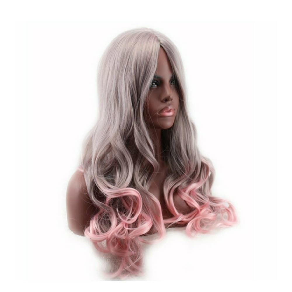 Ombrr Gray Pink Beauty Wig