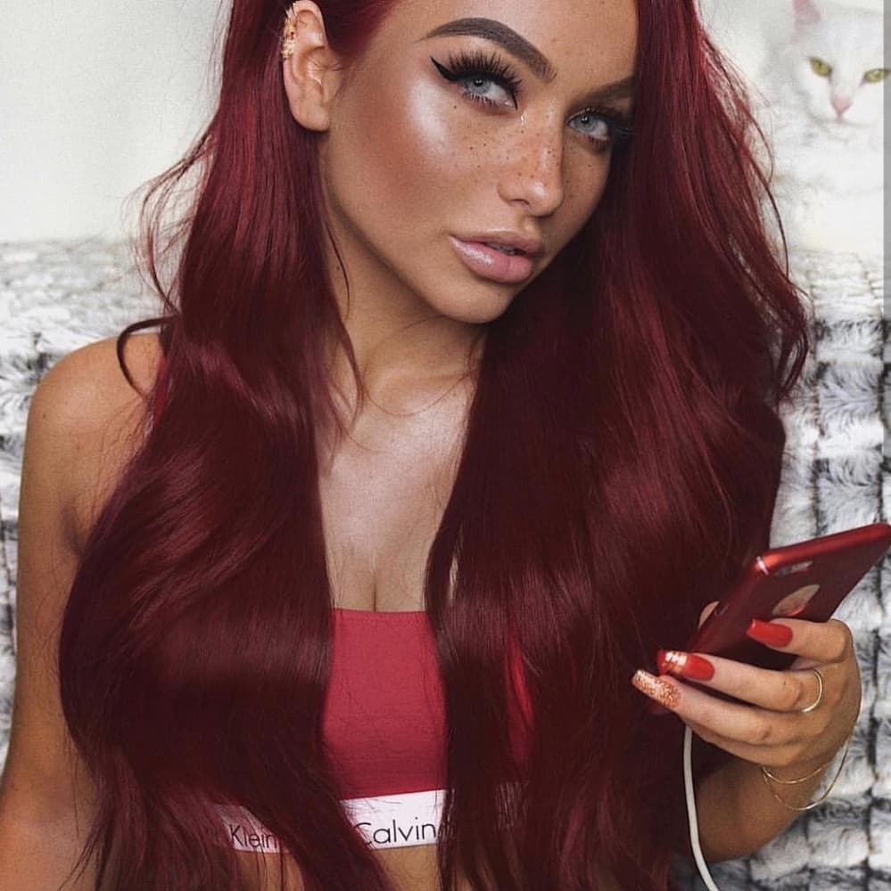 Dark Red Beauty Lace Front Wig