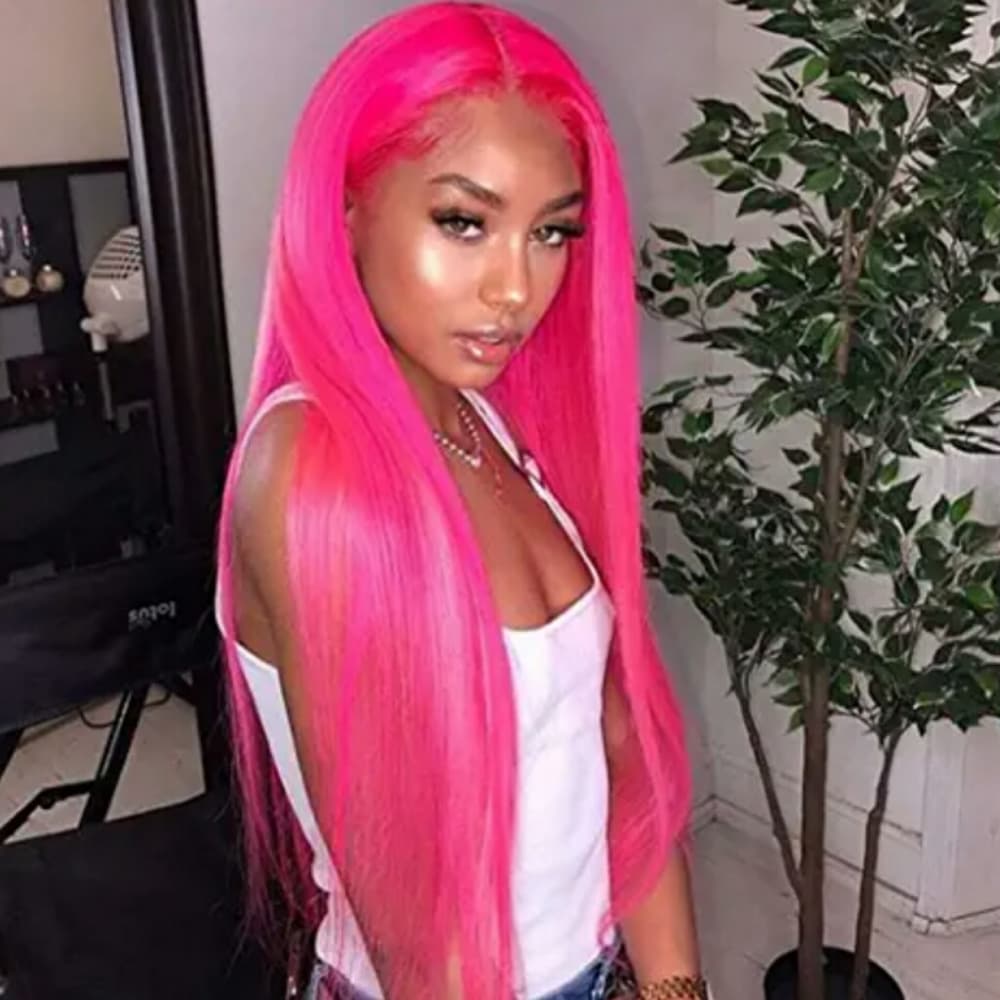 Dark Pink Beauty Lace Front Wig