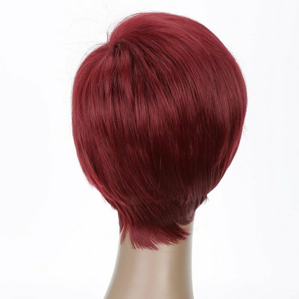 Red Beauty Short Wig Human Hair Blend