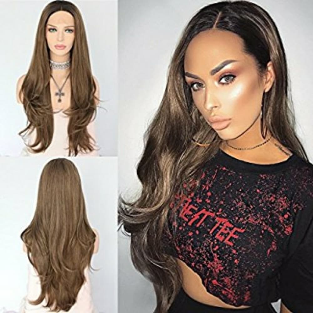 Ombre Black Brown Lace Front Wig