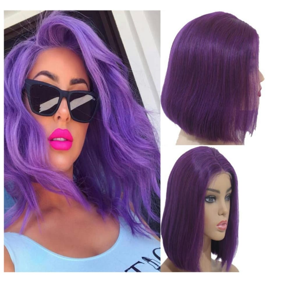 Purple Beauty Lace Front Wig 100% Human Hair