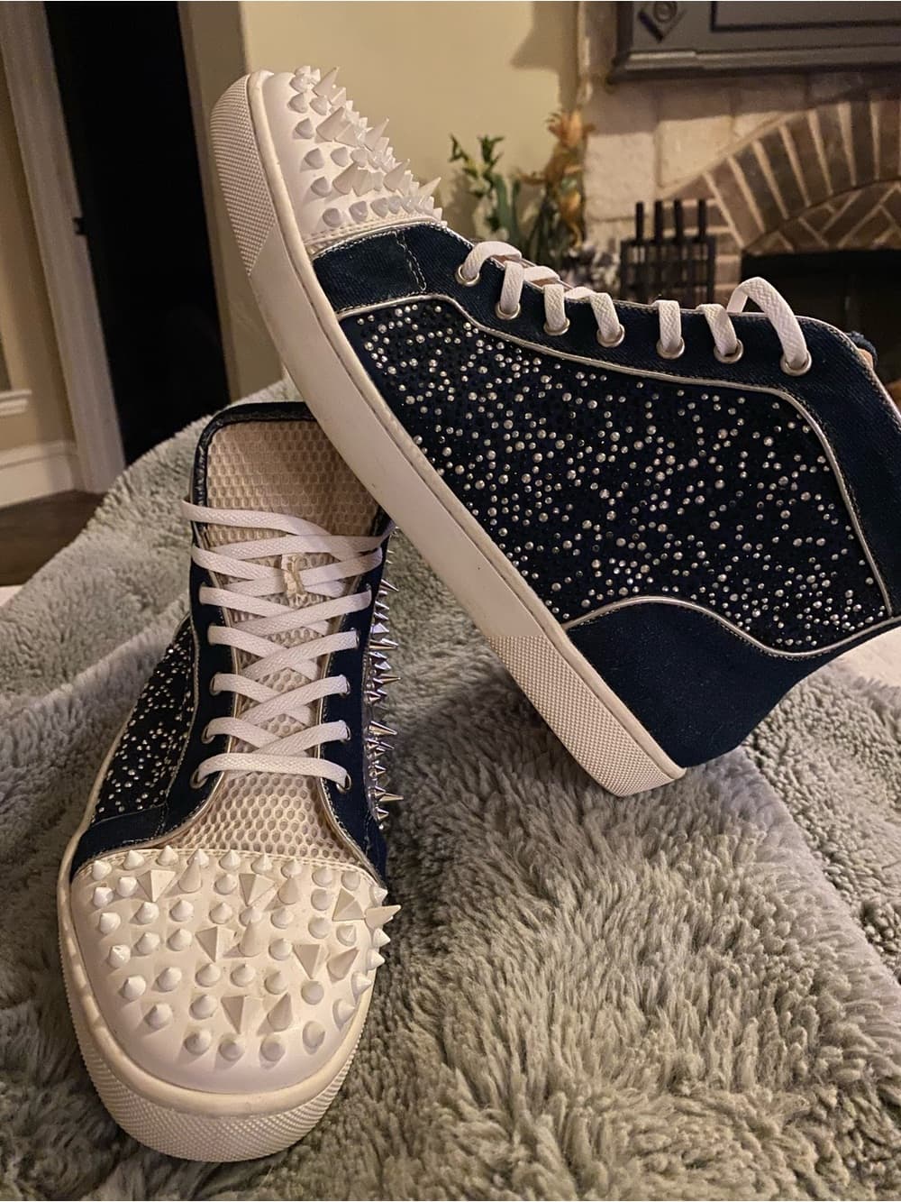 Christian louboutin Lou spikes orlato high top sneakers
