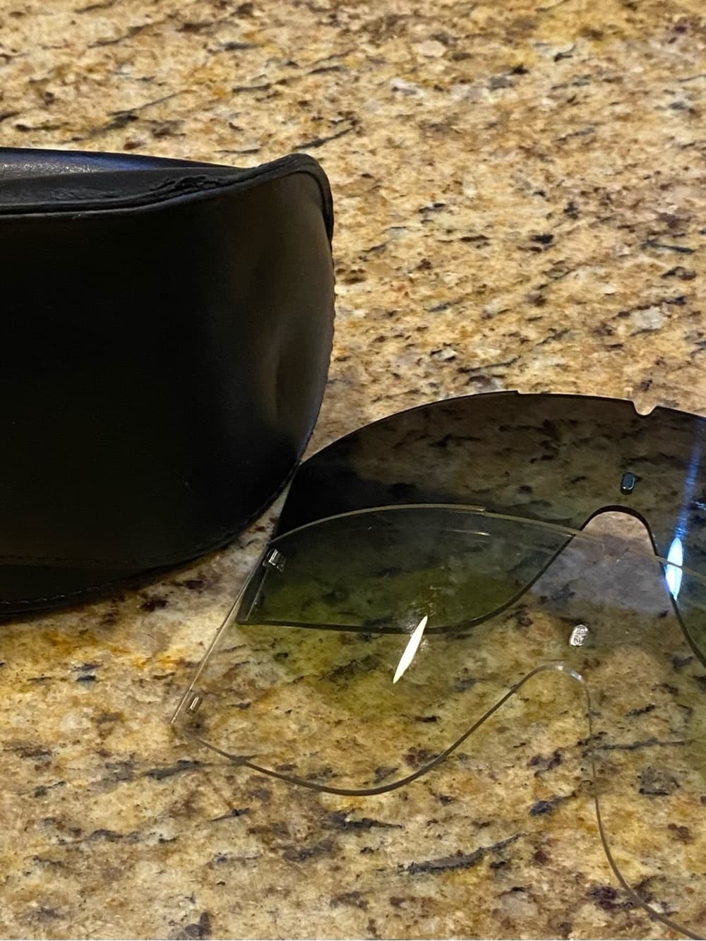 Versace Rimless Sunglass shields - Black Frame and clear one