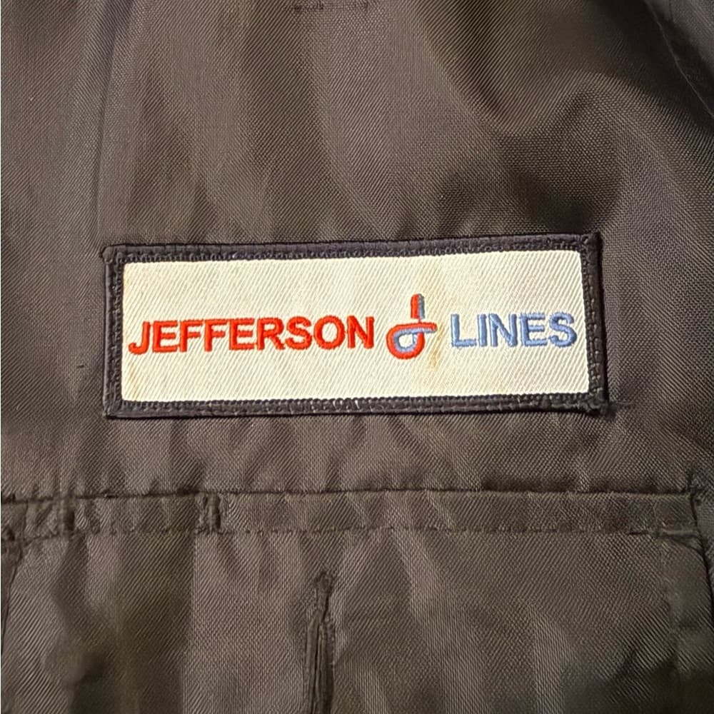 Martin’s vintage Jefferson lines bus driver navy blue jacket XL