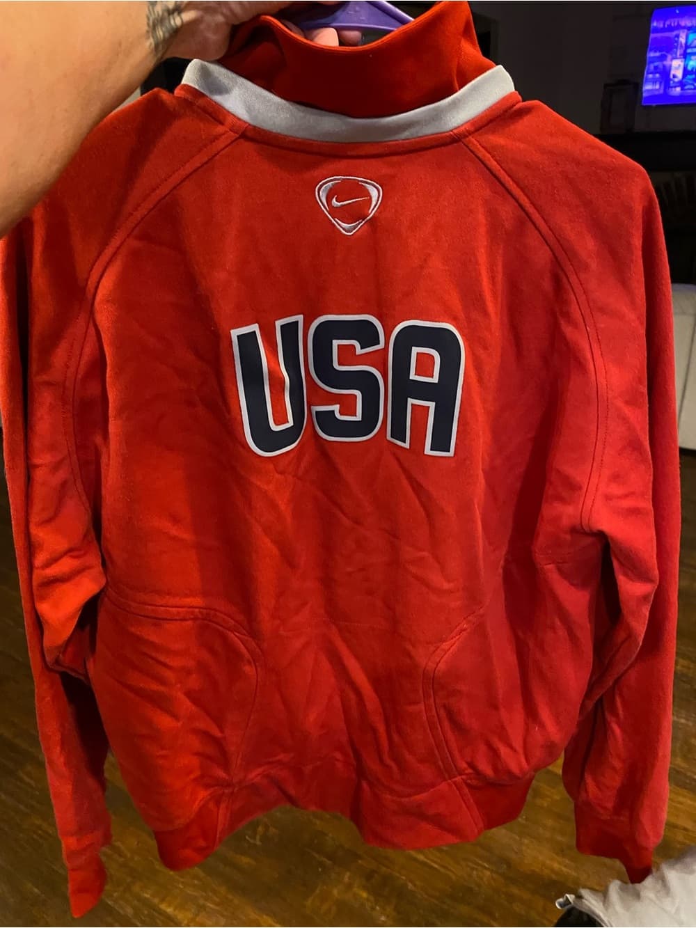Nike U.S. Soccer men's track jacket featuring the national team crest