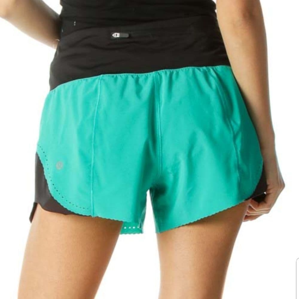 lululemon athletica Teal and Black Athletic Shorts