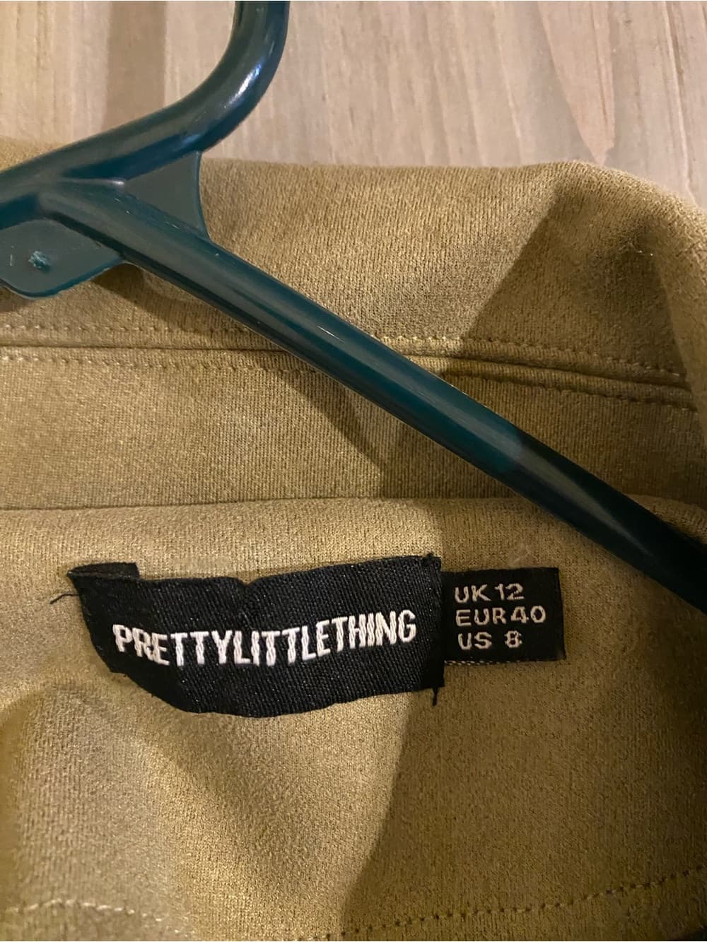 Pretty little thing olive Green Suede Moto Jacket with Belt