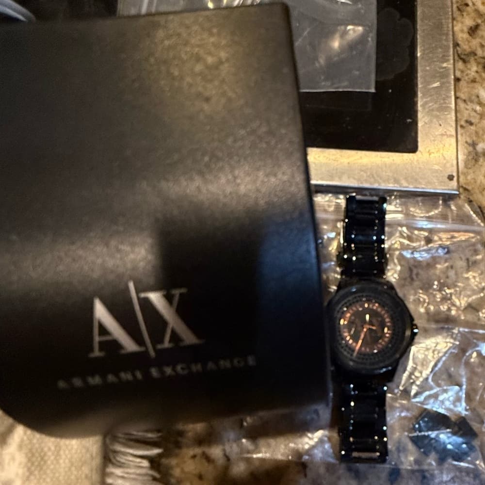 Armani Exchange AX4323 Julietta Black Dial Black Ion Plated Women's Watch