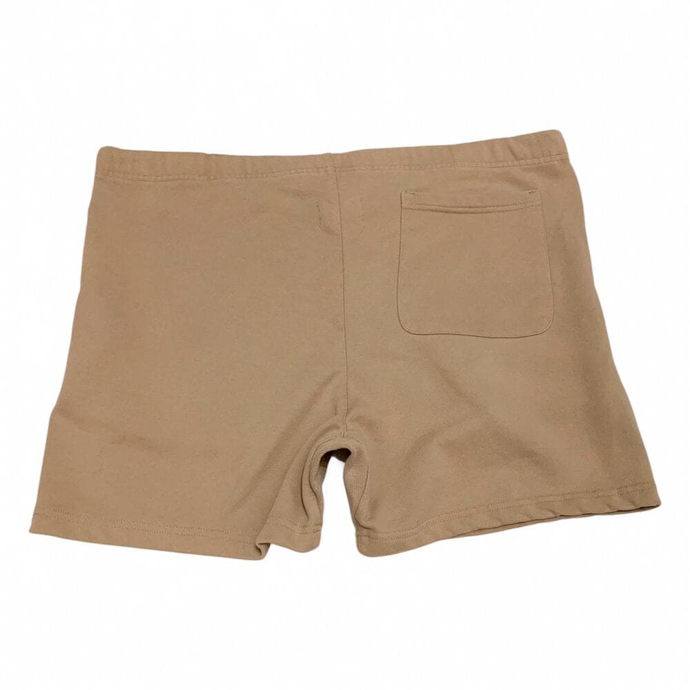 Essentials Tan Flat Front Men Shorts