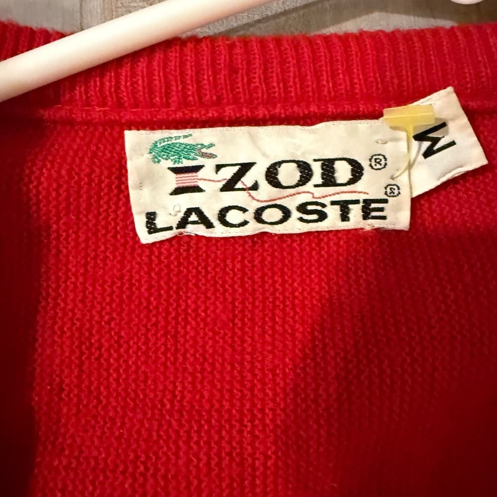 Izod Men's Bright Red V-Neck Sweater